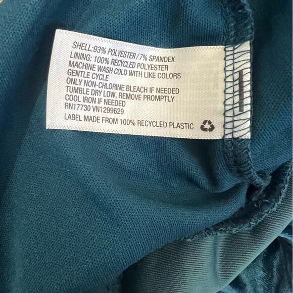 NWT Wild Fable Mini Skirt Womens L Teal Blue Velvet Ruched Ruffle Y2K Going Out - Picture 6 of 6